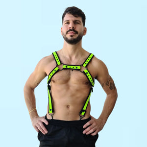 RUFUS - Radiant Rebel Buckle Gay green fluorescent Harness