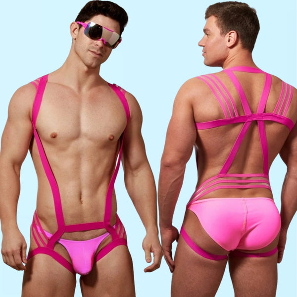 Triangular-Body-Pink-Fashion-gay mens -Harness