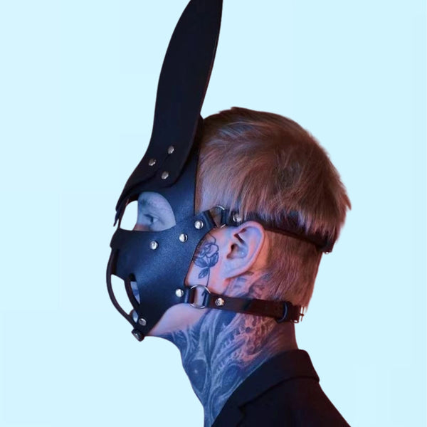 Black-Leather-Rabbit-Fantasy-fetish-Mask