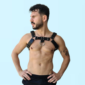PAPI - Adjustable Leather Chest mens bulldog Harness