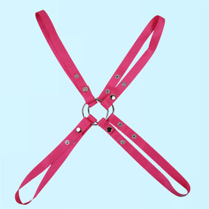 Aura X shape gay Men's pink Harness
