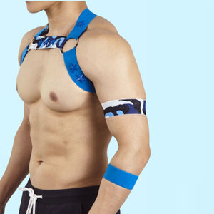 Blue Elastic Chest Harness