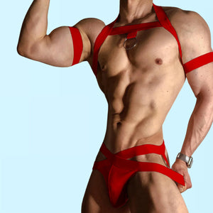 Circuit Party red Harness Jockstrap Set
