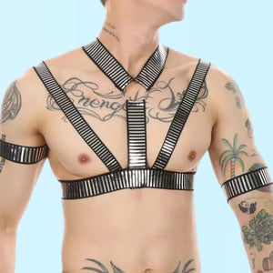 Sparkle Sequin gay Harness silver