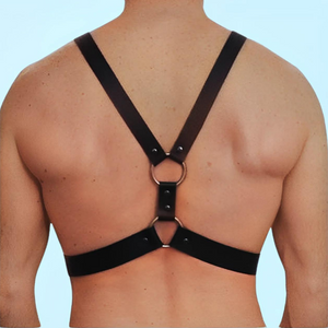Core Connector Man's black leather Harness