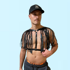 leather man fashion harness straps