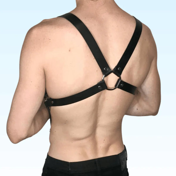 KARL - Double Strap Leather Body Gay Harness