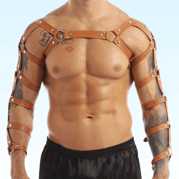 THOR - Arm and Shoulder Restraints Fashion Brown Harness