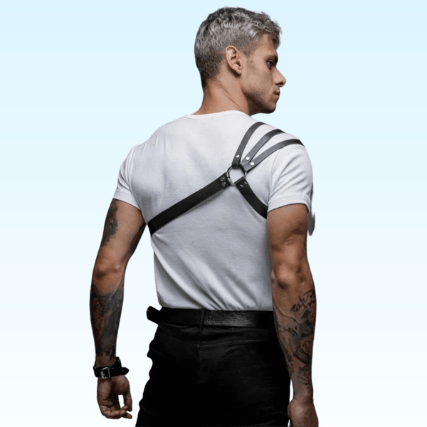 ADONIS - Triple Binding Leather Strap Fashion Harness