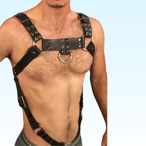 FOX - Diagonal Leather Gay Harness