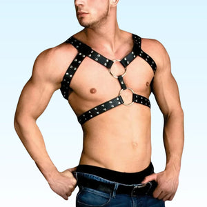 DESTROYER - Double Ring Chest Fashion mens  Harness
