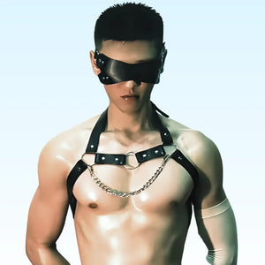 ARES - Central Ring Leather & Chain Fusion Gay Harness