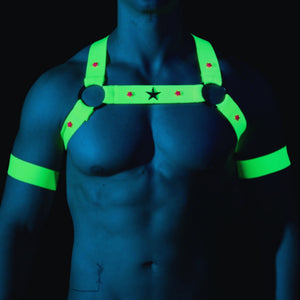 FALCON - Fluorescent Elastic Party Chest Fashion Harness