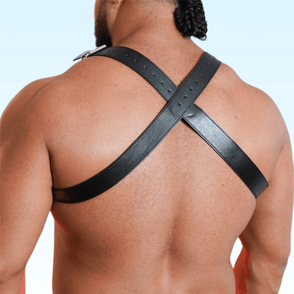 TOM - Leather Chest gay mens Harness Fetish - Kinky Party