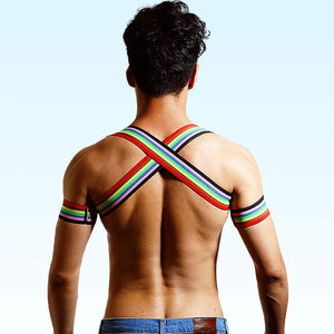 DYLAN - Rainbow Party Chest Fashion Gay Harness