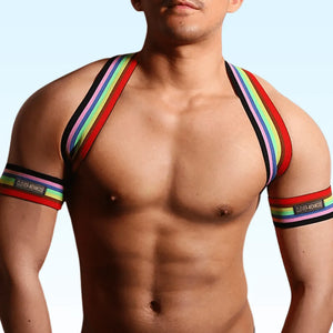 DYLAN - Rainbow Party Chest Fashion Gay Harness